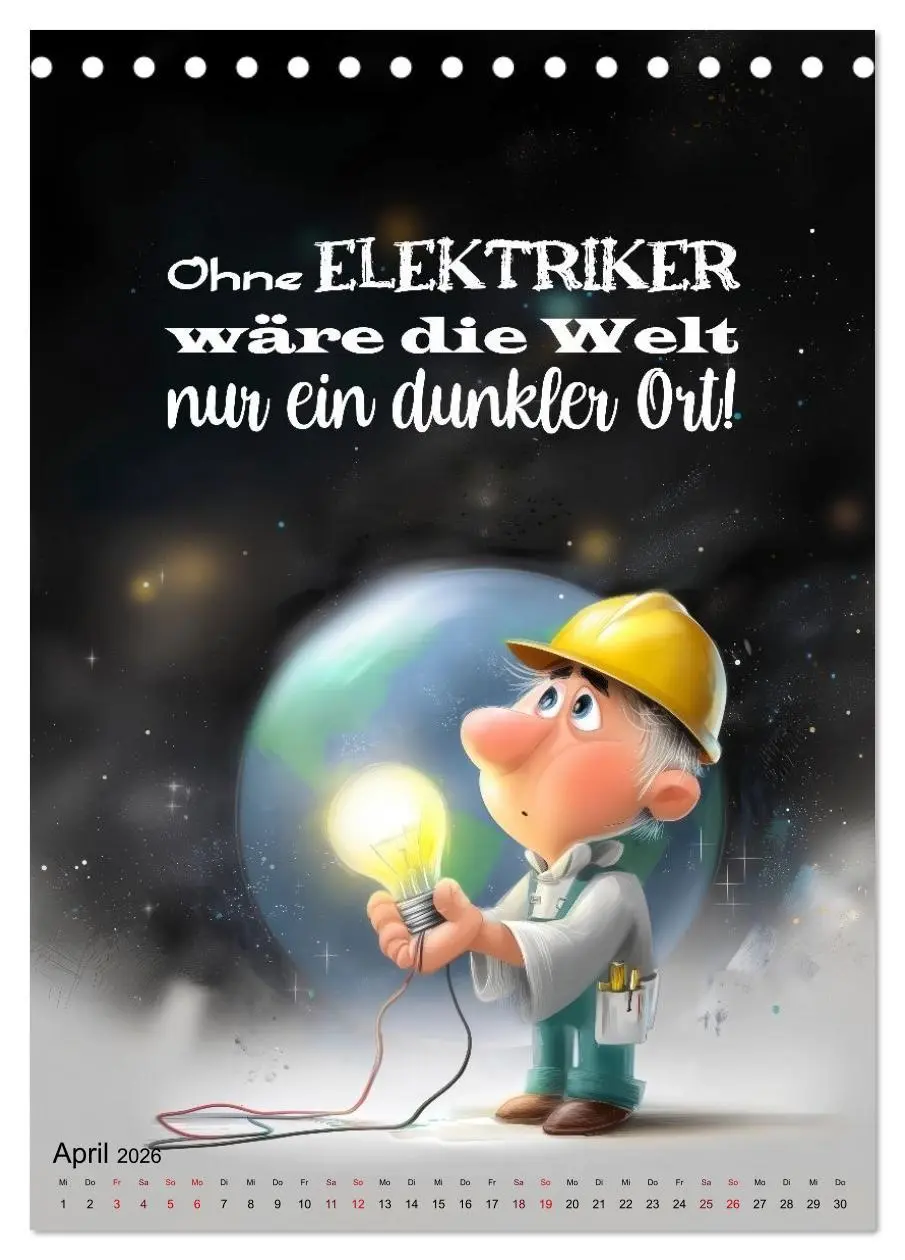 Bild: 9783516602401 | Elektrikersprüche (Tischkalender 2026 DIN A5 hoch), CALVENDO...