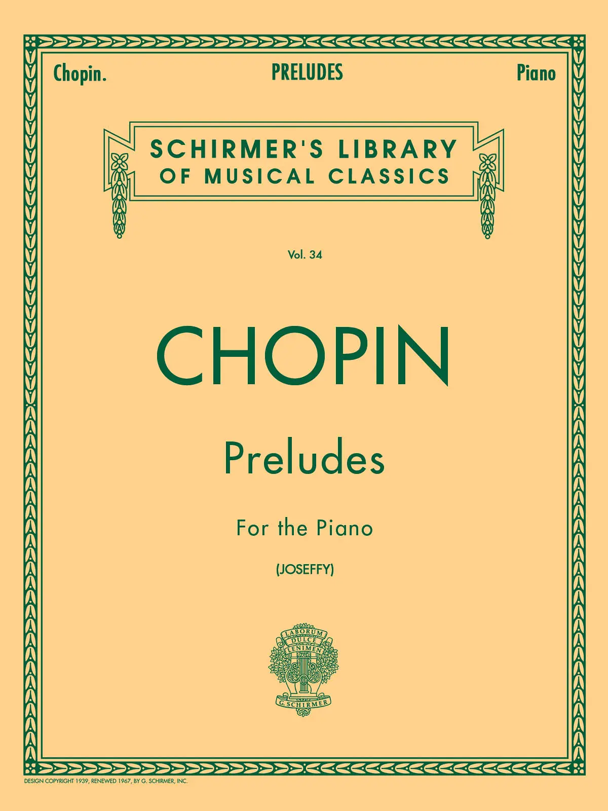Cover: 73999522501 | Preludes | Piano Collection | Buch | 1986 | G. Schirmer