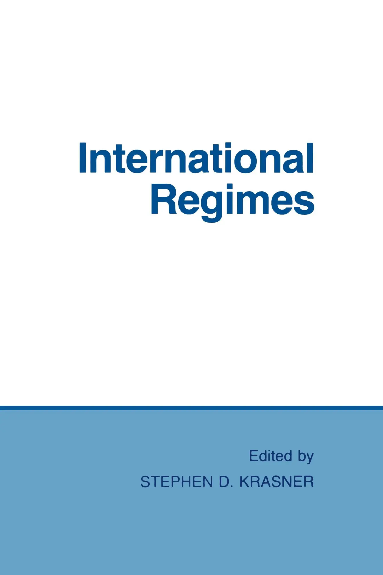 Cover: 9780801492501 | International Regimes | Stephen D. Krasner | Taschenbuch | Englisch