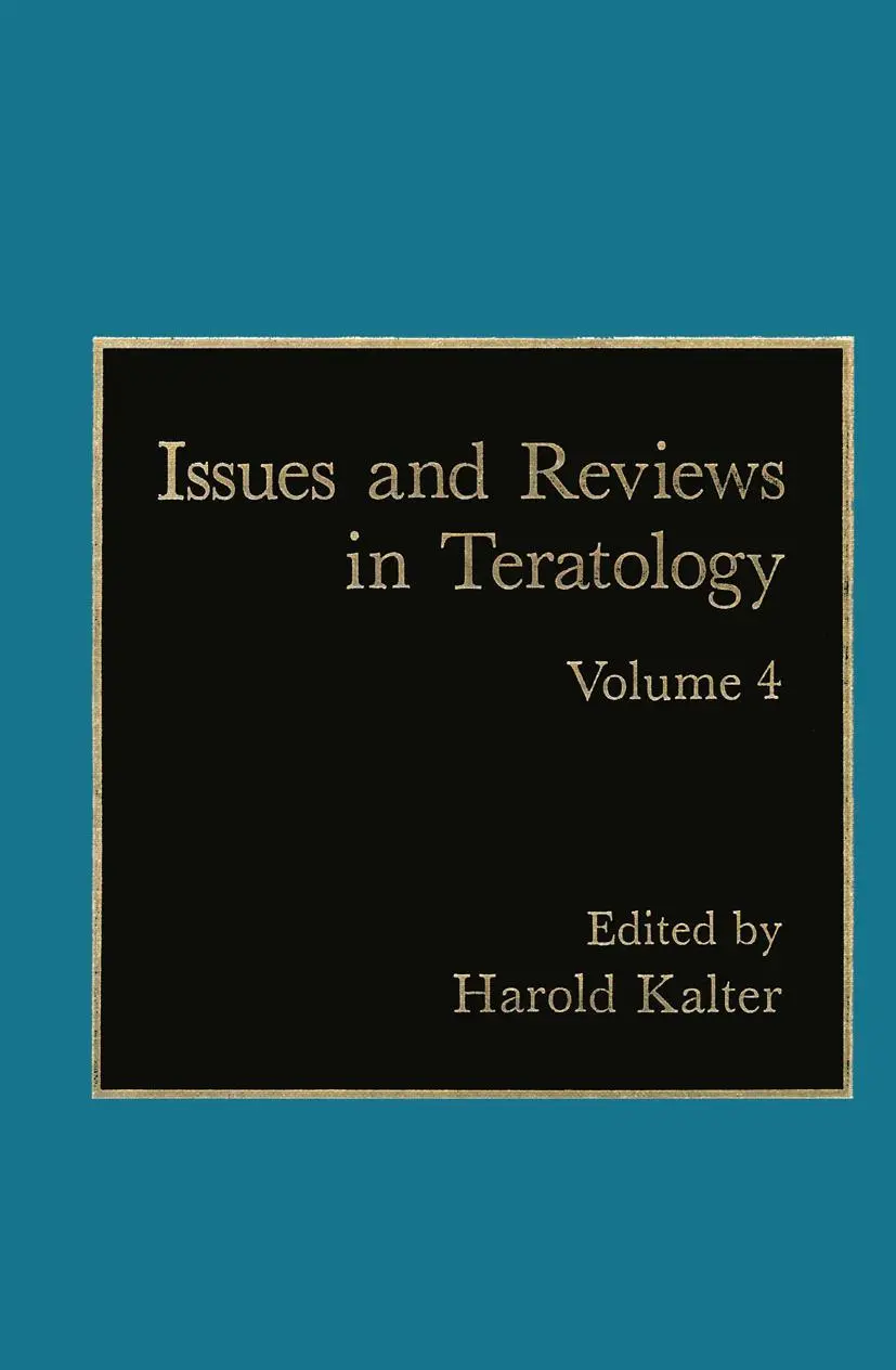 Cover: 9781461282501 | Issues and Reviews in Teratology | Volume 4 | H. Kalter | Taschenbuch