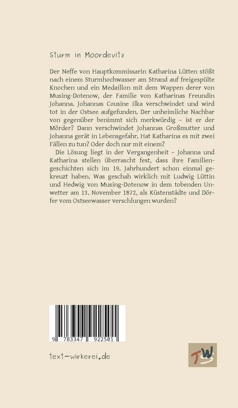 Rückseite: 9783347922501 | Sturm in Moordevitz | Wiebke Salzmann | Buch | 360 S. | Deutsch | 2023