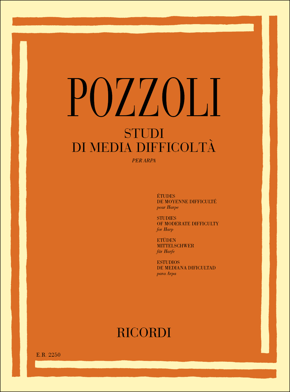 Cover: 9790041822501 | Studi di media difficolta für Harfe | Per Arpa | Ettore Pozzoli | Buch