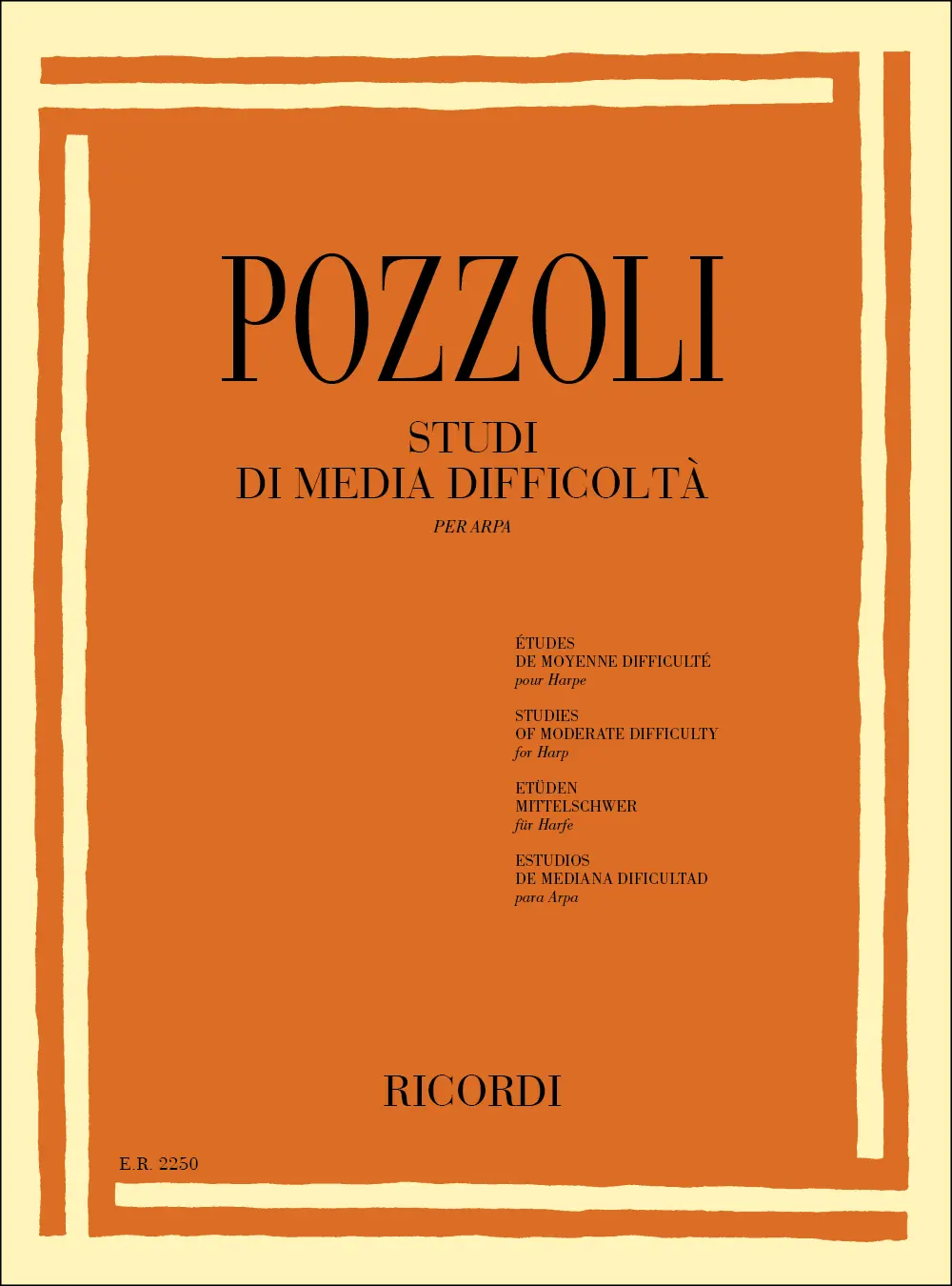 Cover: 9790041822501 | Studi di media difficolta für Harfe | Per Arpa | Ettore Pozzoli | Buch