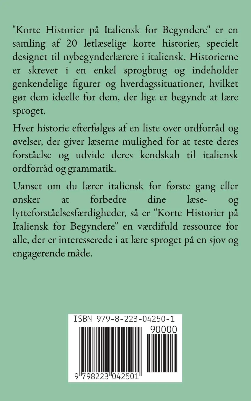 Rückseite: 9798223042501 | Korte Historier på Italiensk for Begyndere | Daria Ga¿ek | Taschenbuch