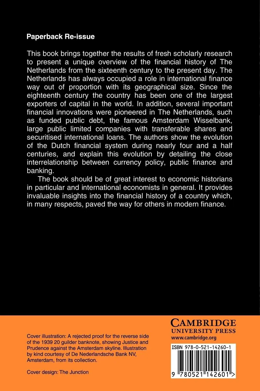 Rückseite: 9780521142601 | A Financial History of the Netherlands | Marjolein T Hart (u. a.)