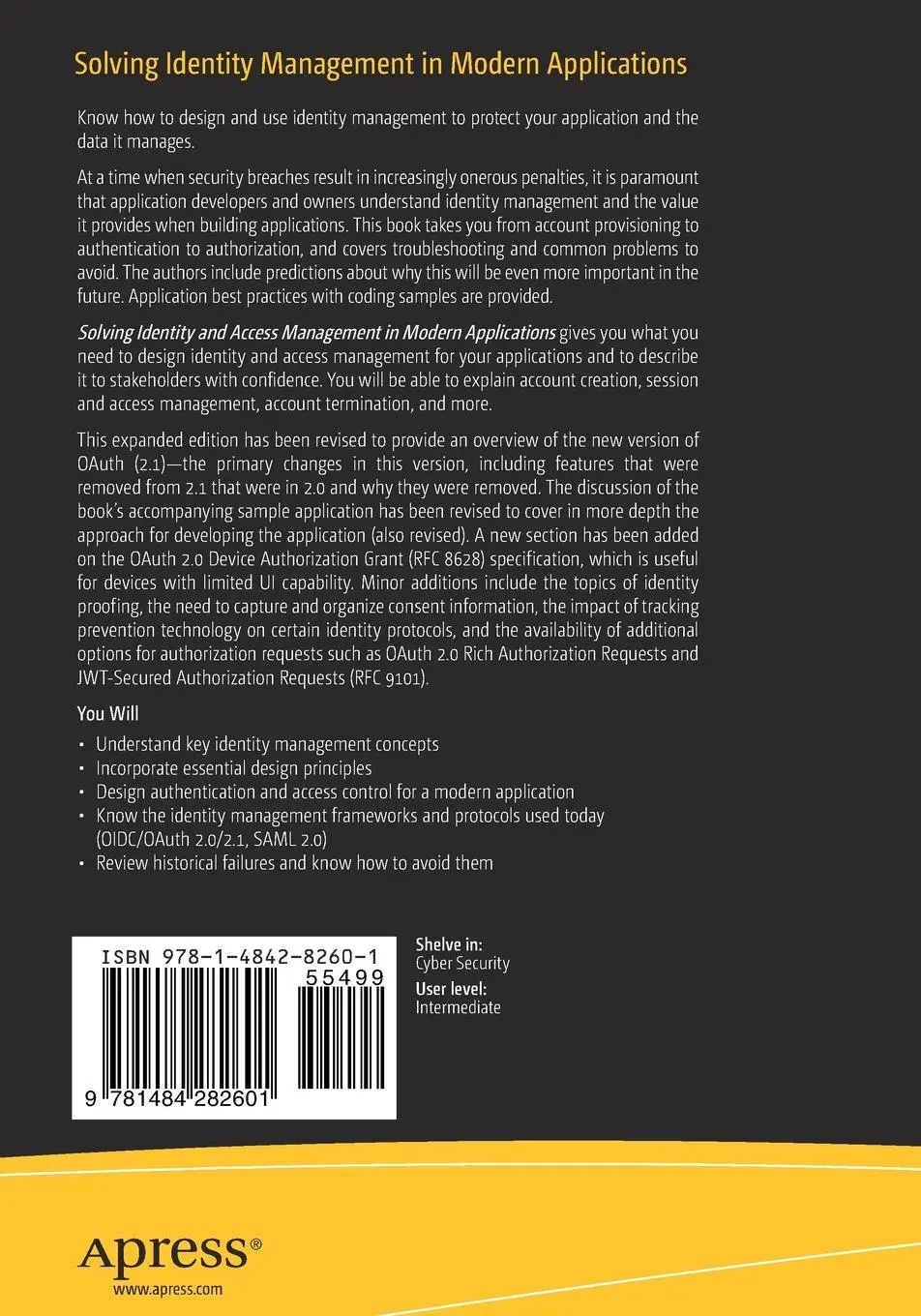 Rückseite: 9781484282601 | Solving Identity Management in Modern Applications | Hingnikar (u. a.)