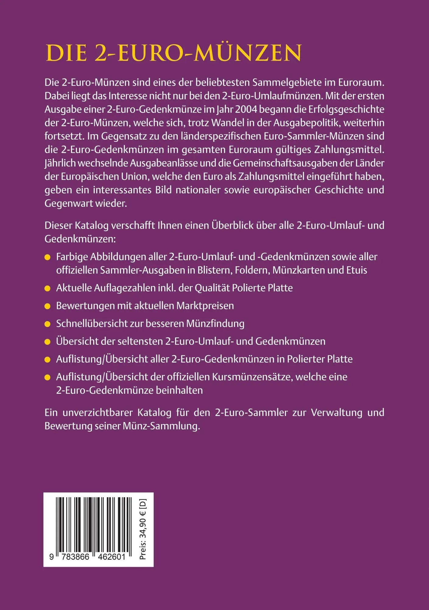 Rückseite: 9783866462601 | Die 2-Euro-Münzen | Mario Kamphoff | Taschenbuch | 376 S. | Deutsch