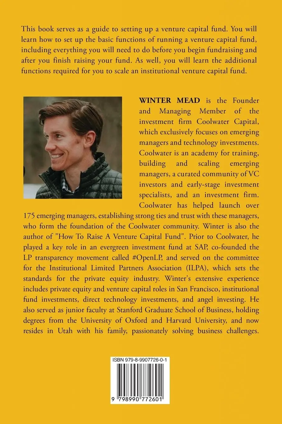 Rückseite: 9798990772601 | How To Set Up A Venture Capital Fund | Winter Mead | Taschenbuch