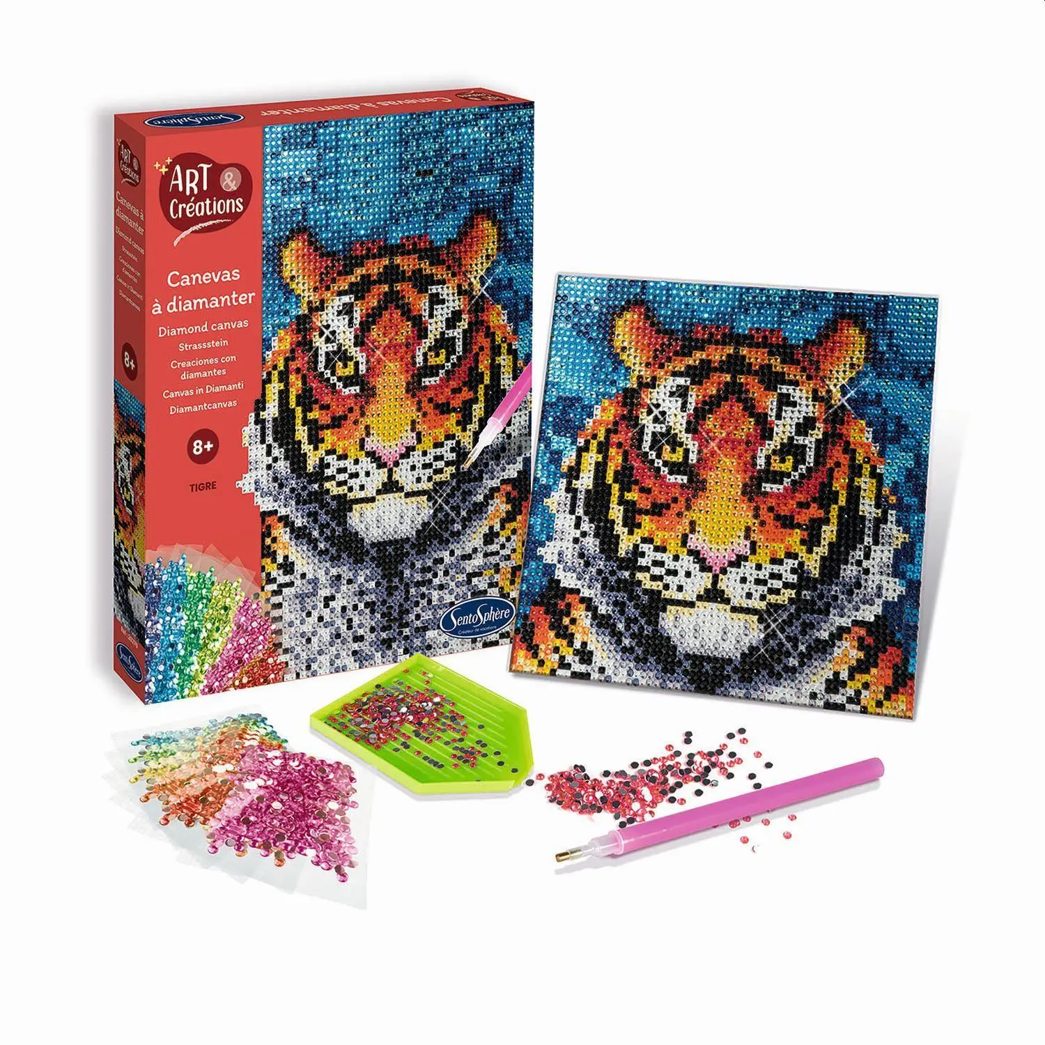 Bild: 3373910202701 | SENTOSPHERE - Strasssteinbild Tiger | Sentosphere | Spiel | 3920270