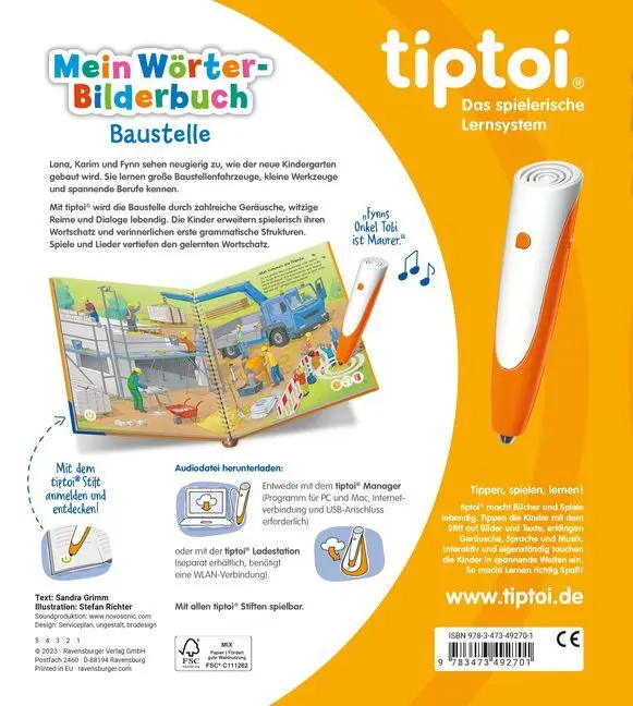 Bild: 9783473492701 | tiptoi® Mein Wörter-Bilderbuch - Baustelle | Sandra Grimm | Buch