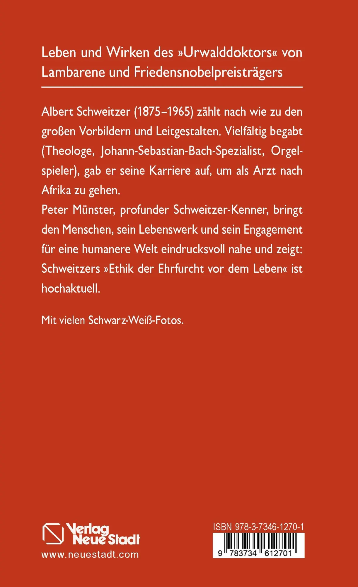 Rückseite: 9783734612701 | Albert Schweitzer | Der Mensch - Sein Leben - Seine Botschaft | Buch