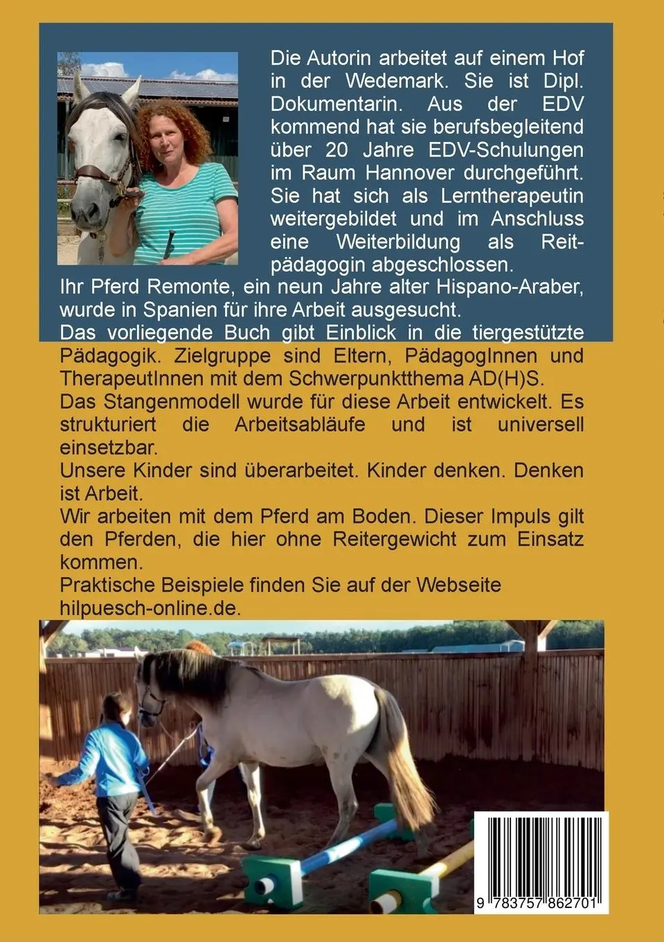 Rückseite: 9783757862701 | Pferde gestützte Lernförderung | Das Stangenmodell | Antje Hilpüsch