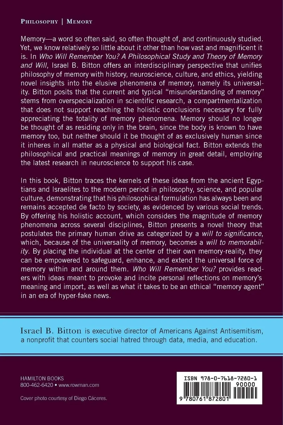 Rückseite: 9780761872801 | Who Will Remember You? | Israel B. Bitton | Taschenbuch | Englisch