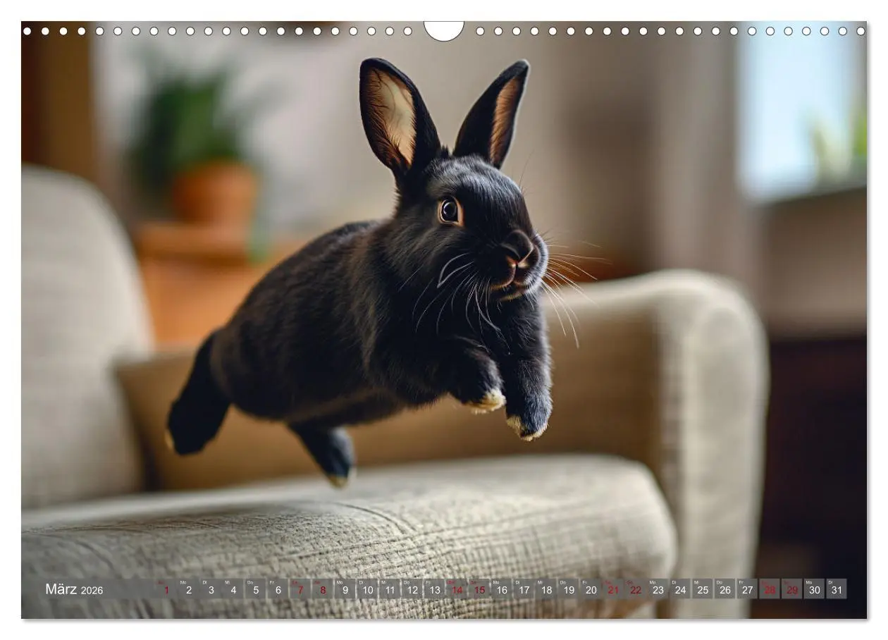 Bild: 9783457262801 | Kuschelige Sofa-Kaninchen (Wandkalender 2026 DIN A3 quer), CALVENDO...