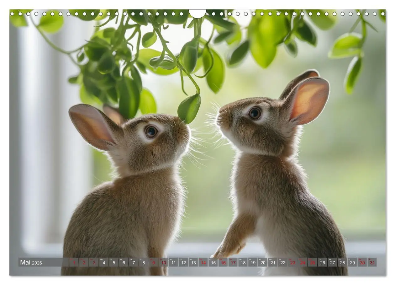 Bild: 9783457262801 | Kuschelige Sofa-Kaninchen (Wandkalender 2026 DIN A3 quer), CALVENDO...