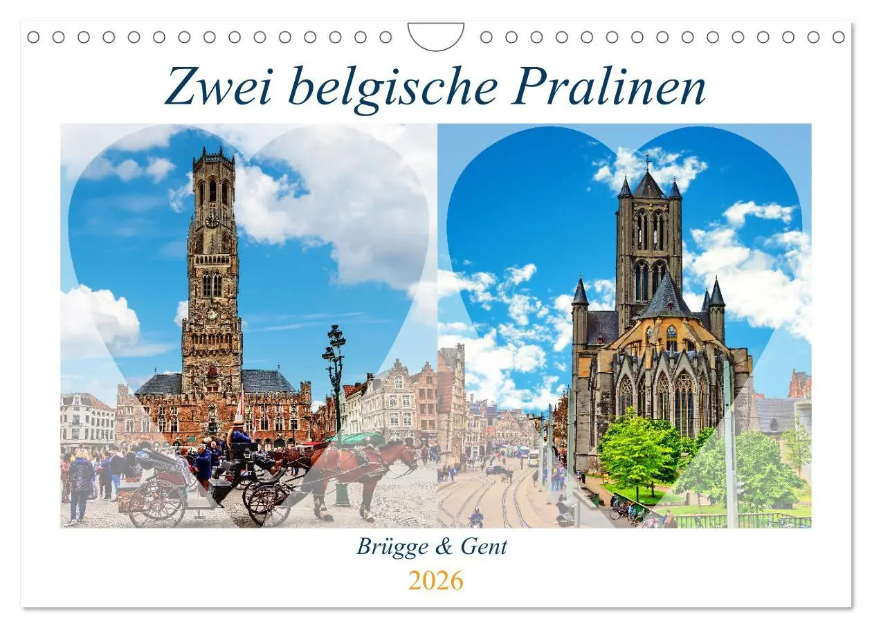 Cover: 9783457642801 | Zwei belgische Pralinen Brügge und Gent (Wandkalender 2026 DIN A4...