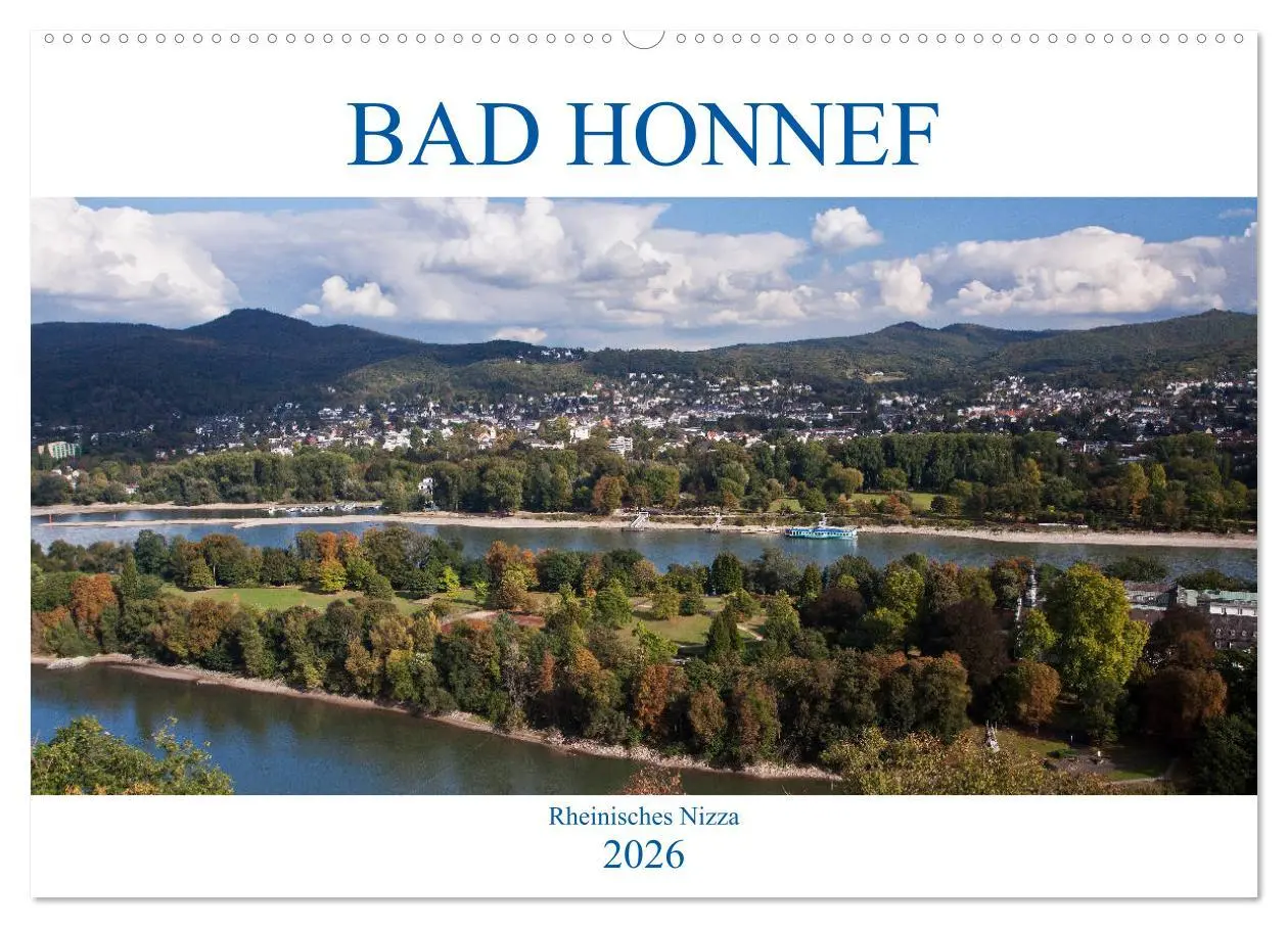 Cover: 9783457882801 | Bad Honnef - Rheinisches Nizza (Wandkalender 2026 DIN A2 quer),...