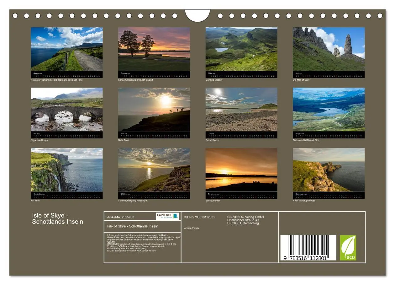 Bild: 9783516112801 | Isle of Skye - Schottlands Inseln (Wandkalender 2026 DIN A4 quer),...
