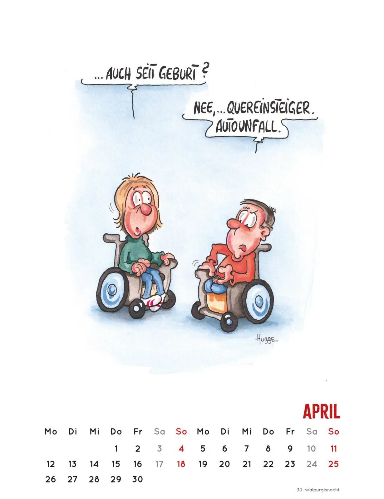 Bild: 9783830322801 | Handicaps 2027: Monatskalender für die Wand | Phil Hubbe | Kalender