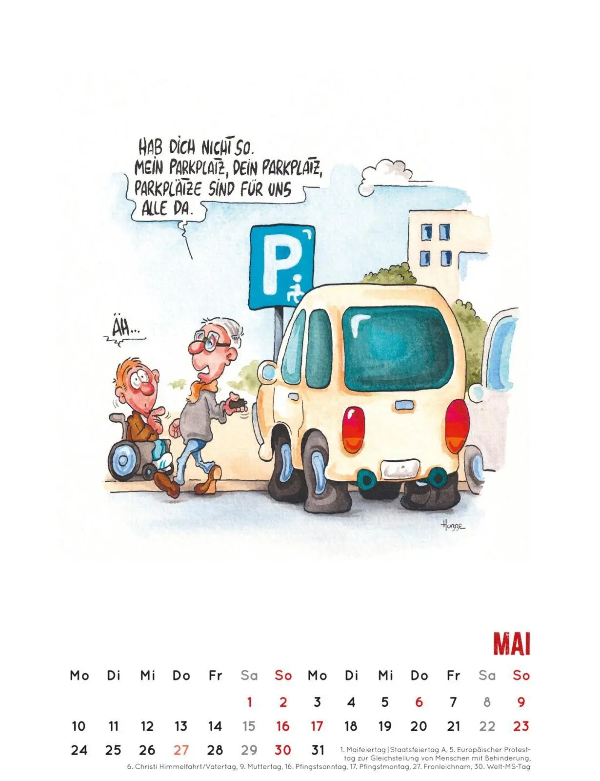 Bild: 9783830322801 | Handicaps 2027: Monatskalender für die Wand | Phil Hubbe | Kalender