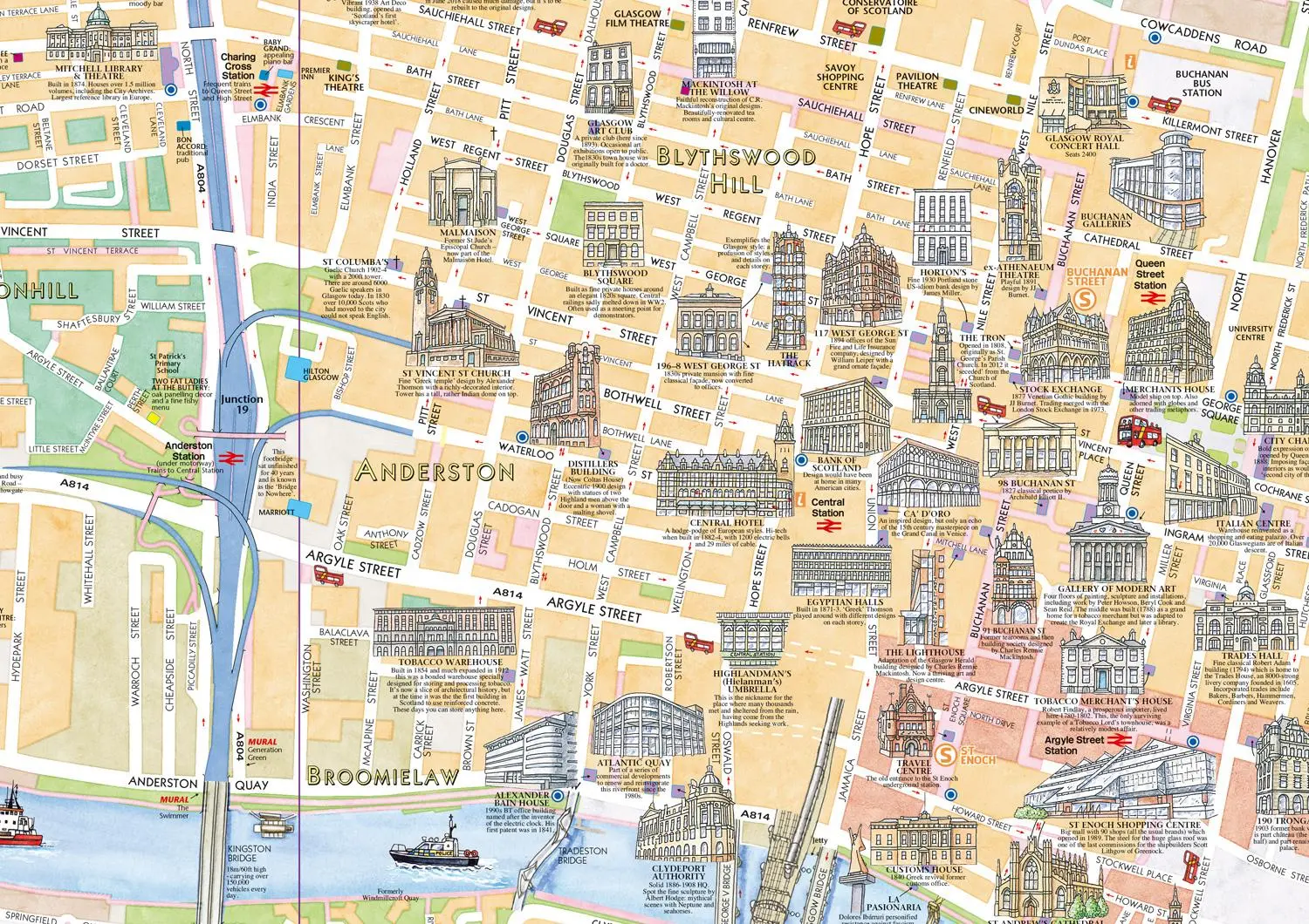 Bild: 9780008602901 | Discovering Glasgow Illustrated Map | Ideal for Exploring | Englisch
