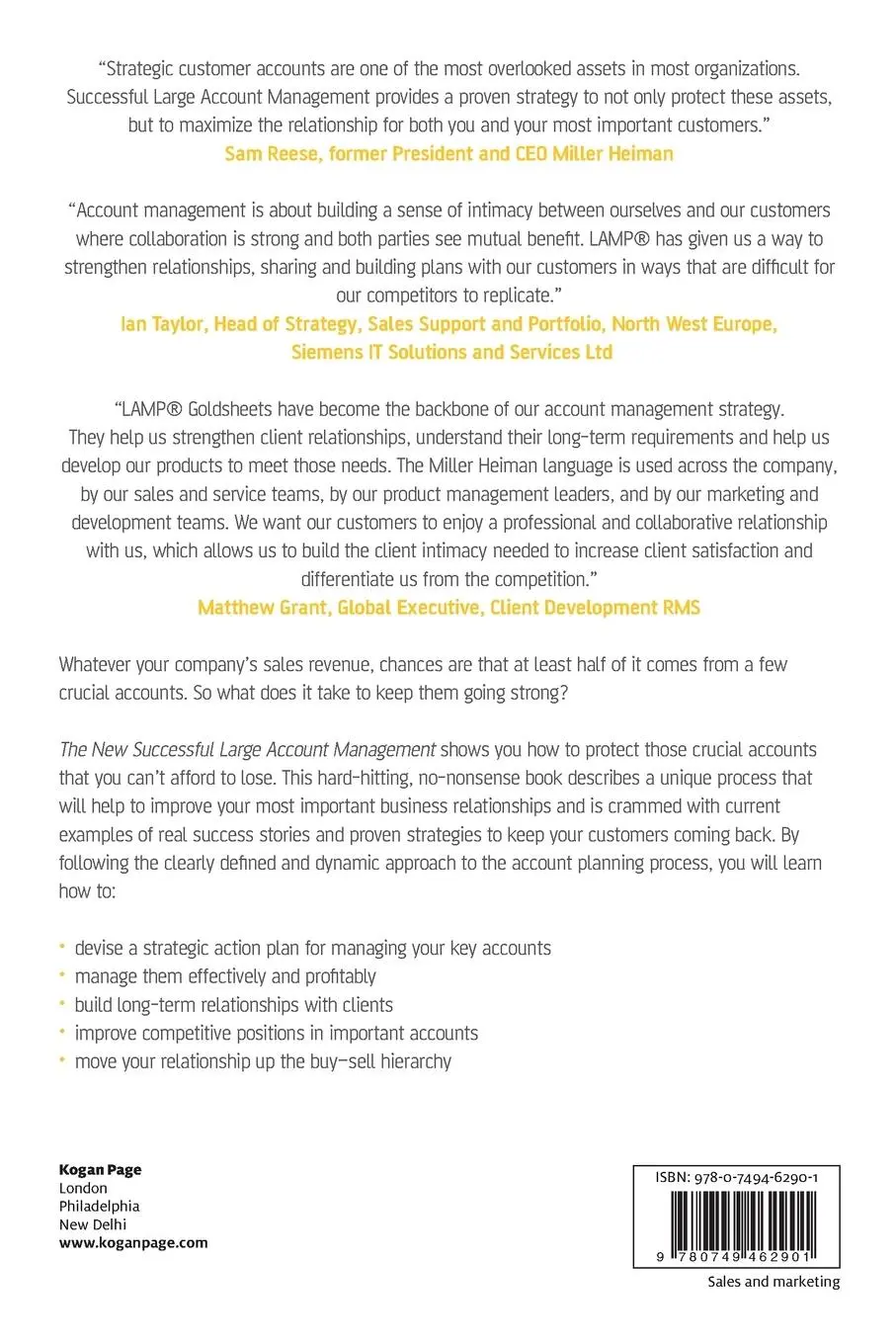 Rückseite: 9780749462901 | The New Successful Large Account Management | Robert B. Miller (u. a.)