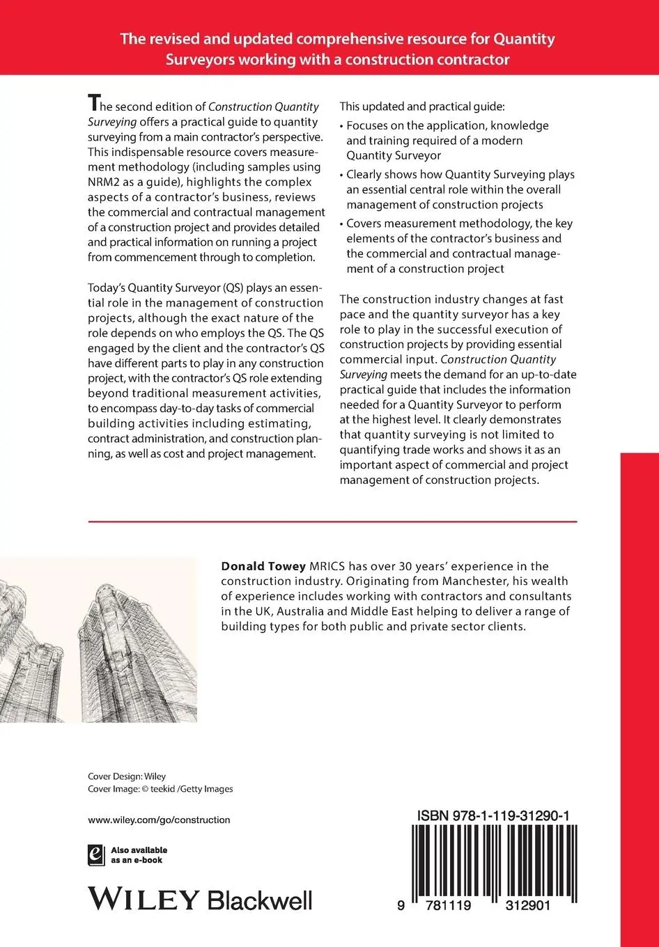 Rückseite: 9781119312901 | Construction Quantity Surveying | Donald Towey | Taschenbuch | 376 S.