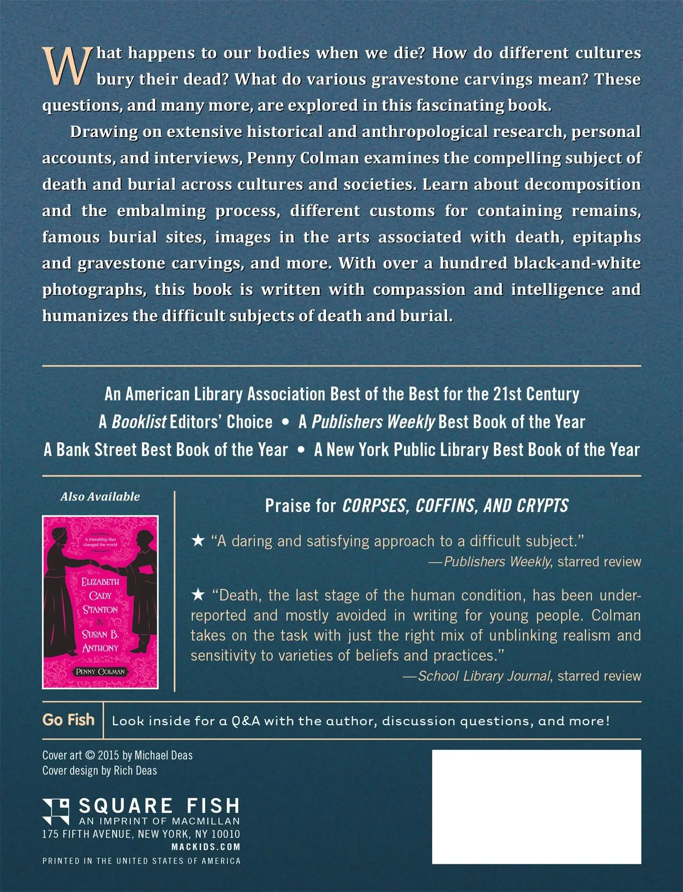 Rückseite: 9781250062901 | Corpses, Coffins, and Crypts | Penny Colman | Taschenbuch | Englisch