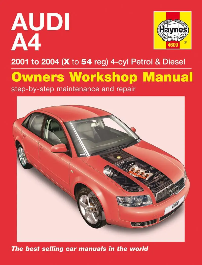 Cover: 9781785212901 | Audi A4 Petrol &amp; Diesel (01 - 04) Haynes Repair Manual | Publishing