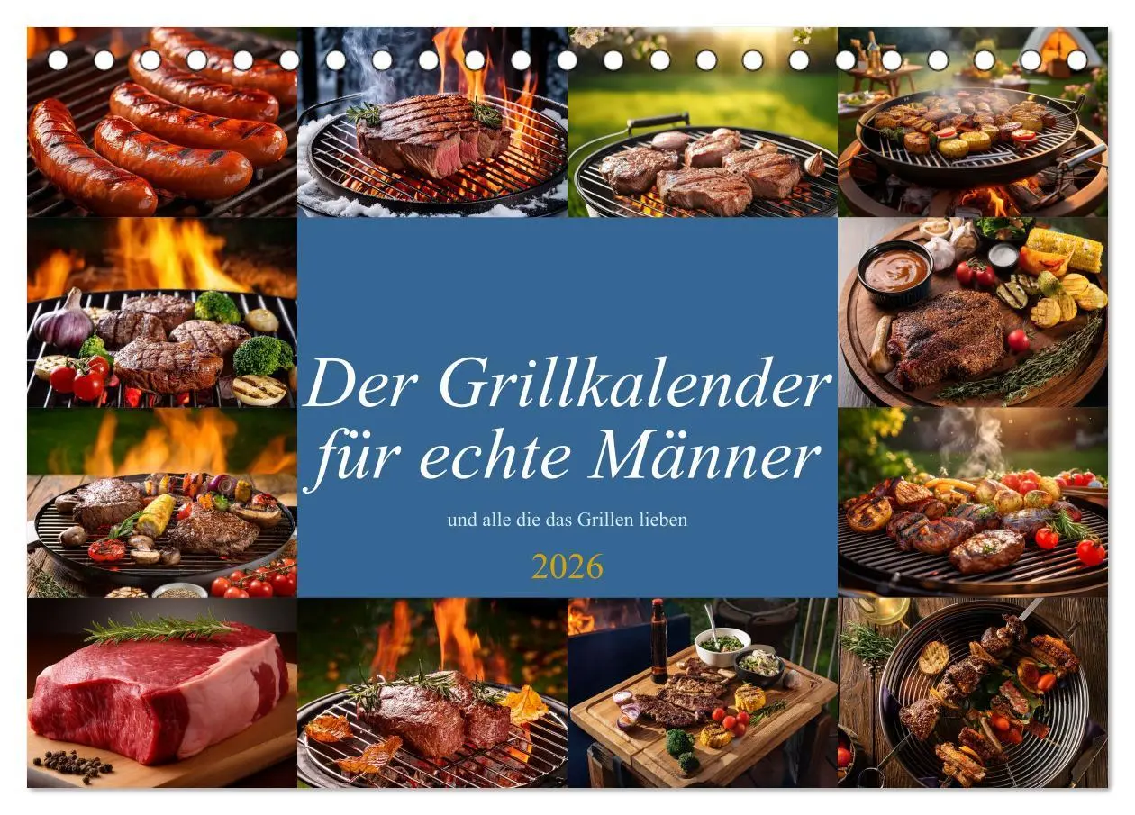 Cover: 9783457942901 | Der Grillkalender für echte Männer (Tischkalender 2026 DIN A5...