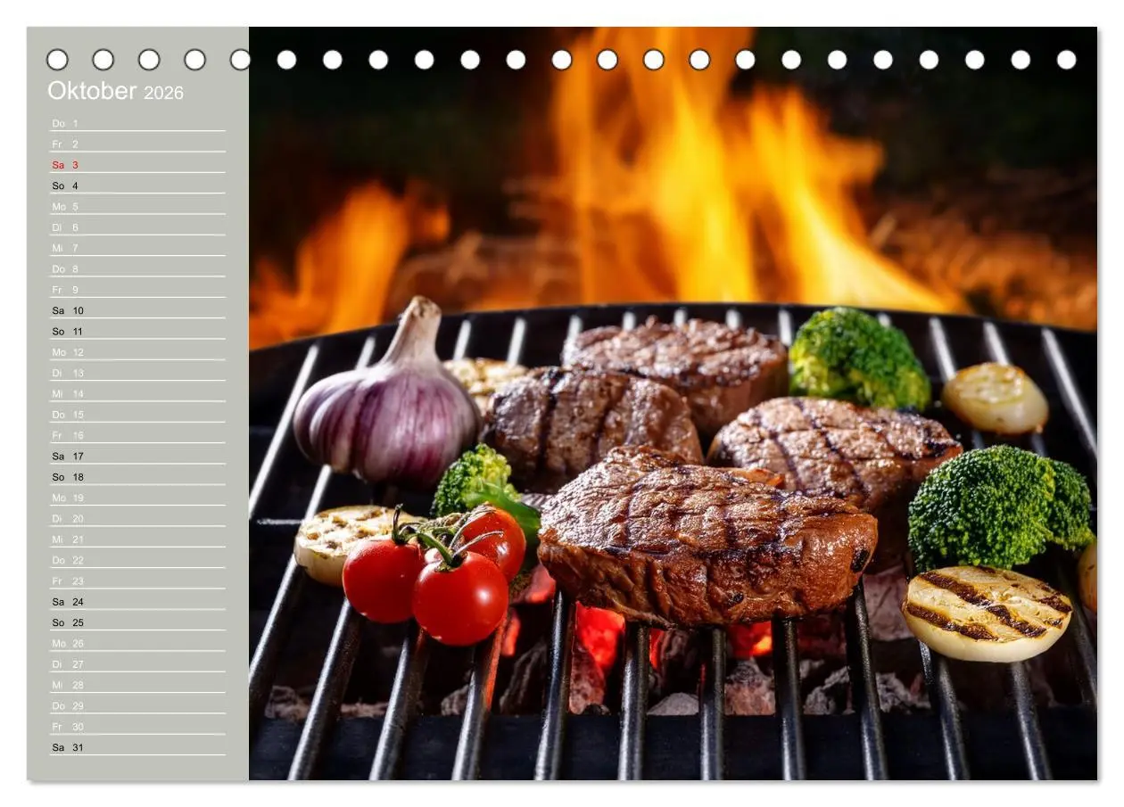 Bild: 9783457942901 | Der Grillkalender für echte Männer (Tischkalender 2026 DIN A5...