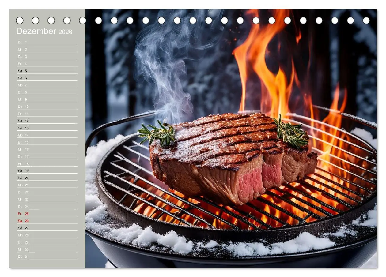 Bild: 9783457942901 | Der Grillkalender für echte Männer (Tischkalender 2026 DIN A5...