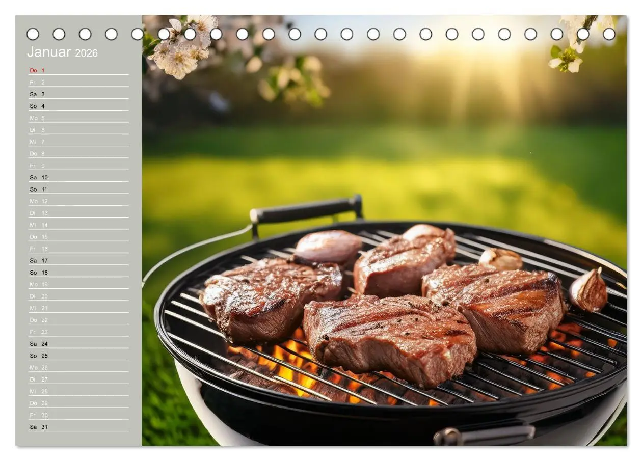 Bild: 9783457942901 | Der Grillkalender für echte Männer (Tischkalender 2026 DIN A5...