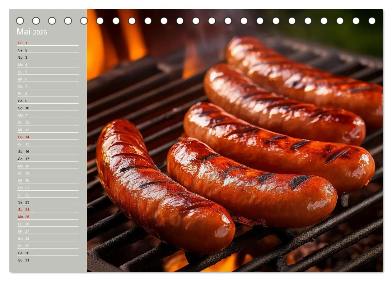 Bild: 9783457942901 | Der Grillkalender für echte Männer (Tischkalender 2026 DIN A5...