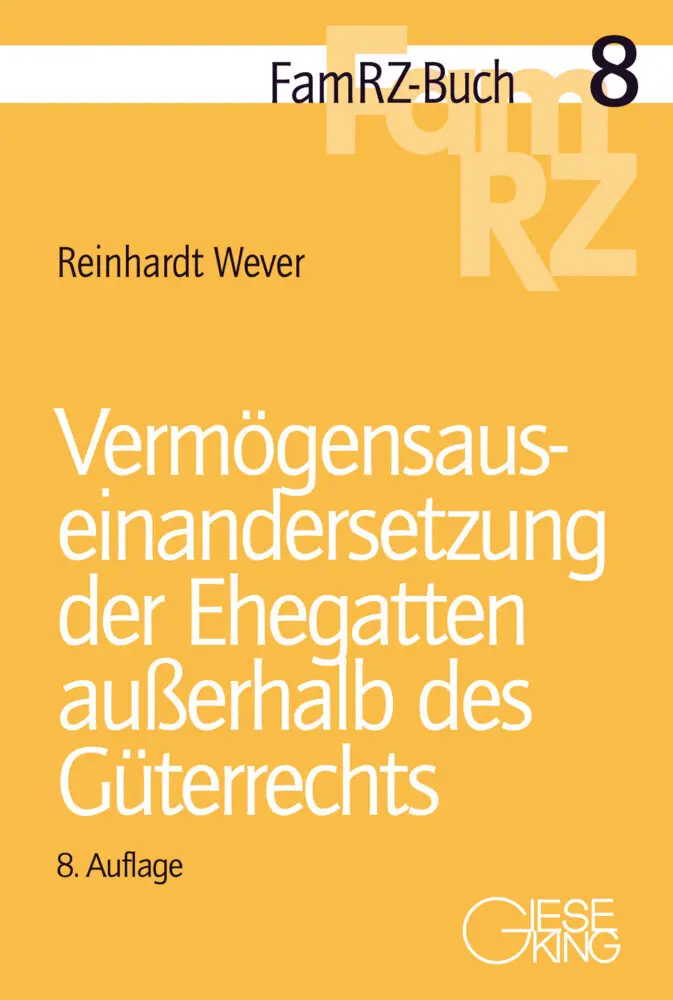 Cover: 9783769412901 | Vermögensauseinandersetzung der Ehegatten außerhalb des Güterrechts