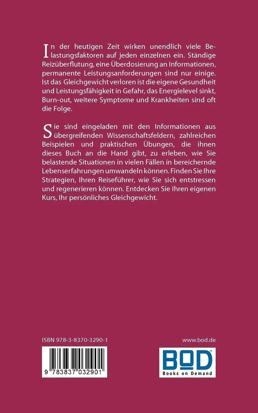 Rückseite: 9783837032901 | Im Gleichgewicht | intelligentes Stress- und Selbstmanagement | Au