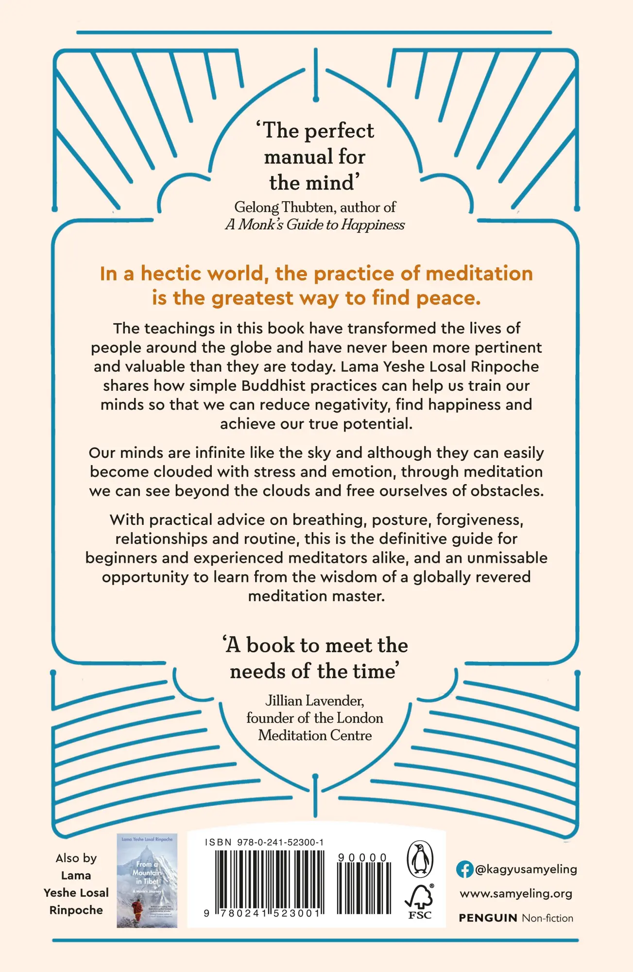 Rückseite: 9780241523001 | Finding Peace | Meditation and Wisdom for Modern Times | Rinpoche