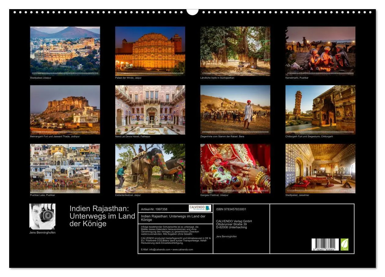 Bild: 9783457833001 | Indien Rajasthan: Unterwegs im Land der Könige (Wandkalender 2026...