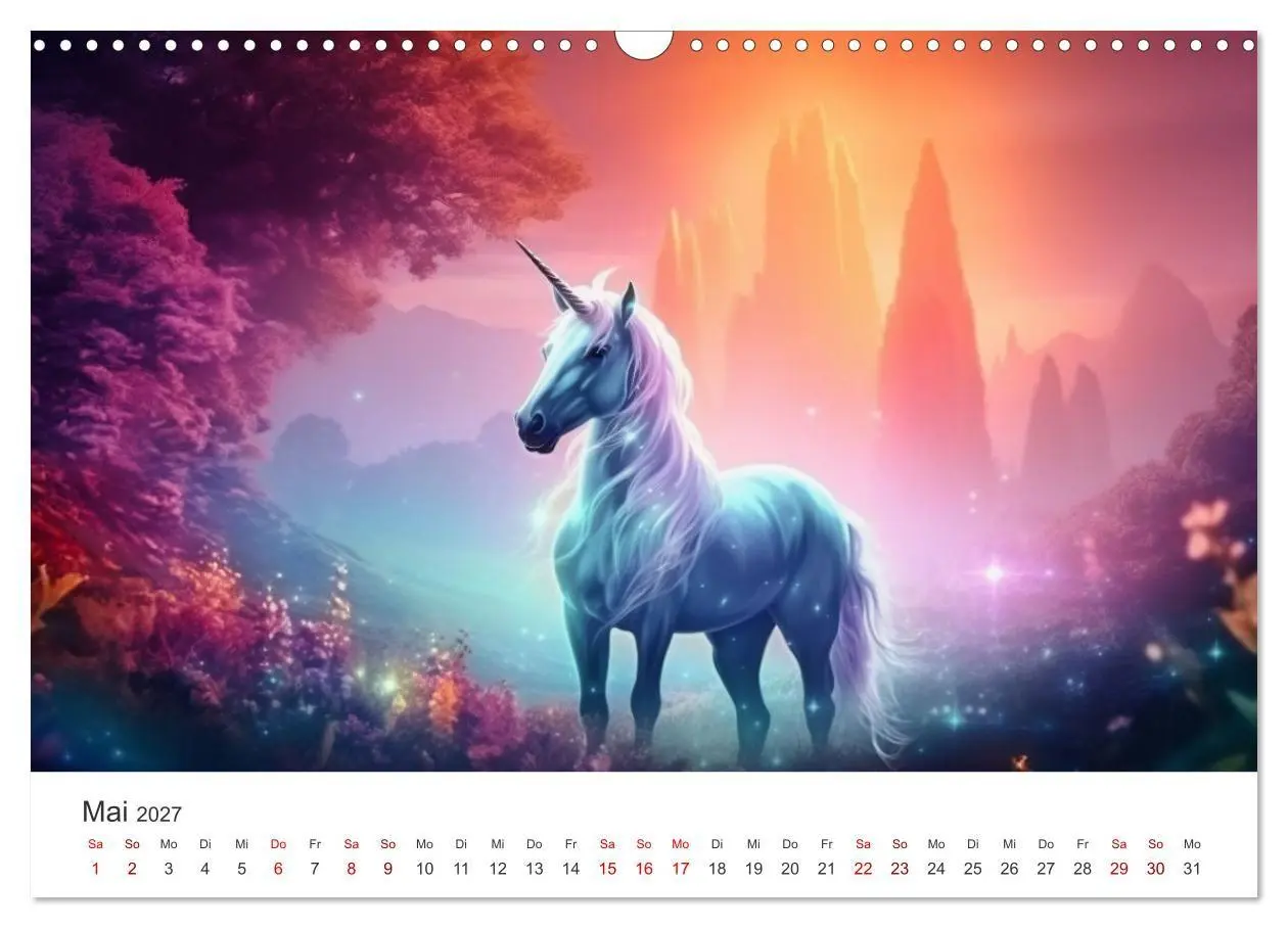 Bild: 9783569183001 | Magische Momente im Land der Einhörner (Wandkalender 2027 DIN A3...