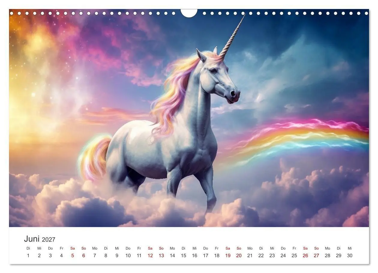 Bild: 9783569183001 | Magische Momente im Land der Einhörner (Wandkalender 2027 DIN A3...