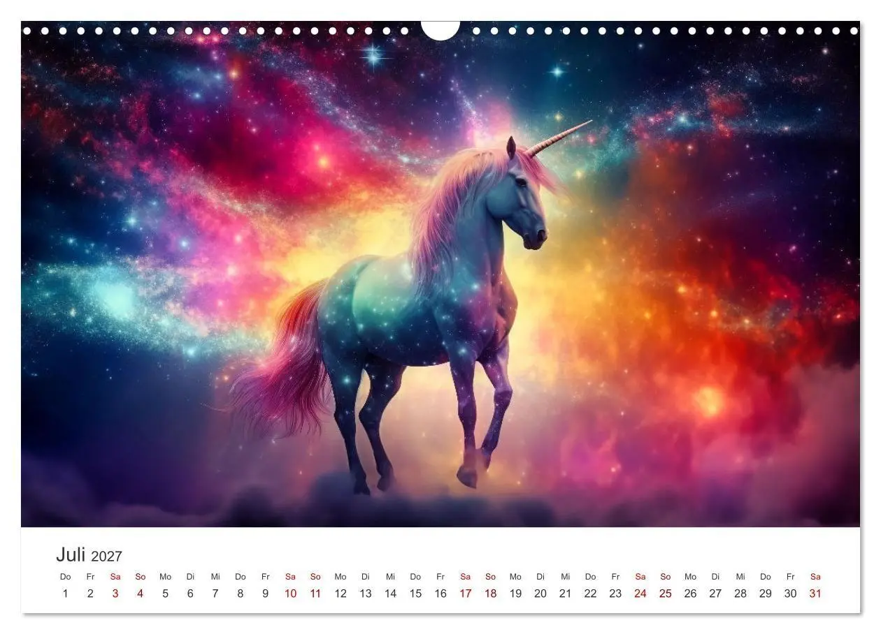Bild: 9783569183001 | Magische Momente im Land der Einhörner (Wandkalender 2027 DIN A3...