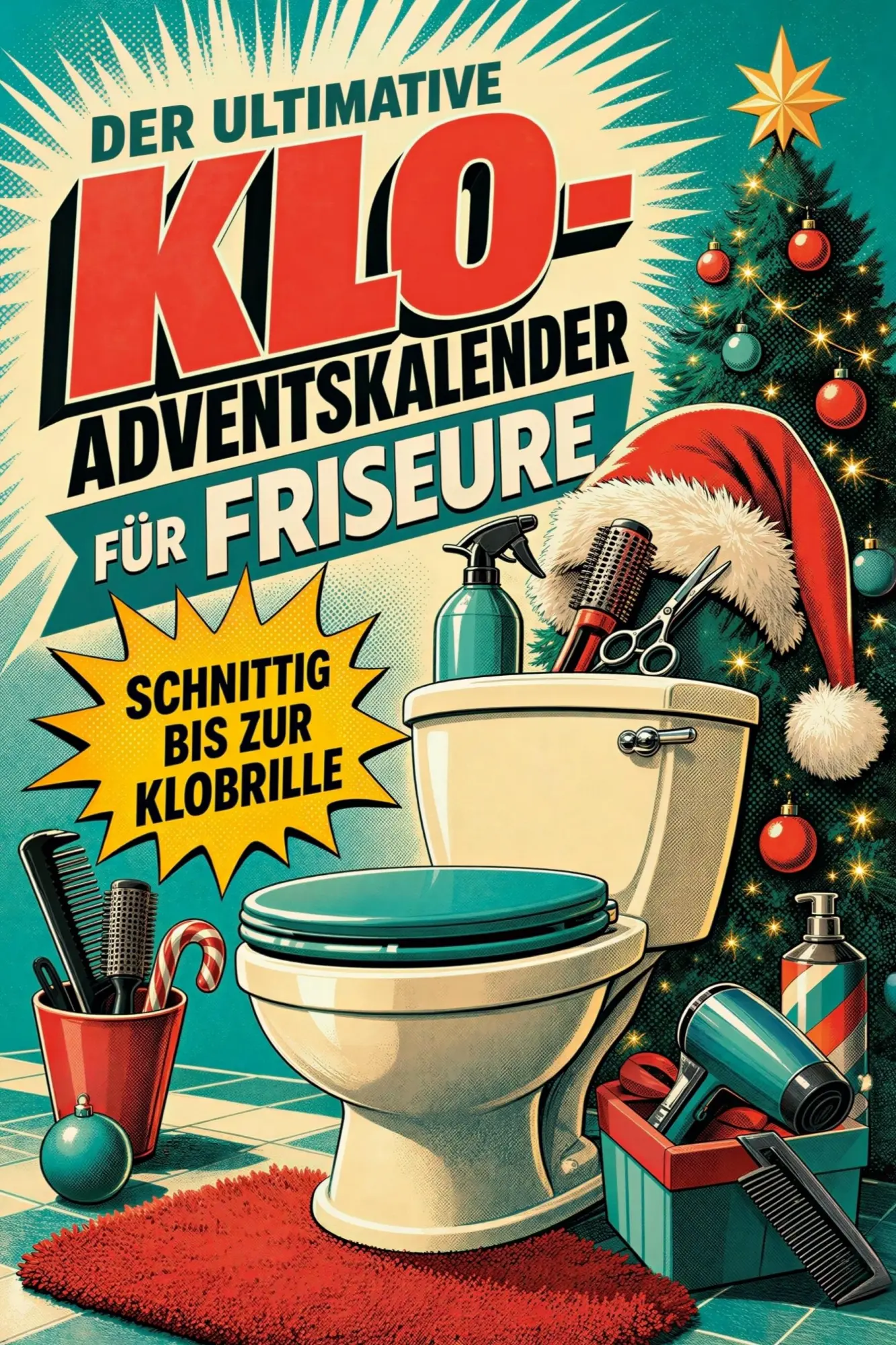 Cover: 9783696113001 | Der ultimative Klo-Adventskalender für Friseure | Lucy Schmid | Buch