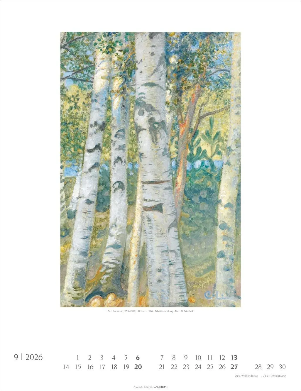Bild: 9783839903001 | Carl Larsson Kalender 2026 | Carl Larsson | Kalender | Spiralbindung