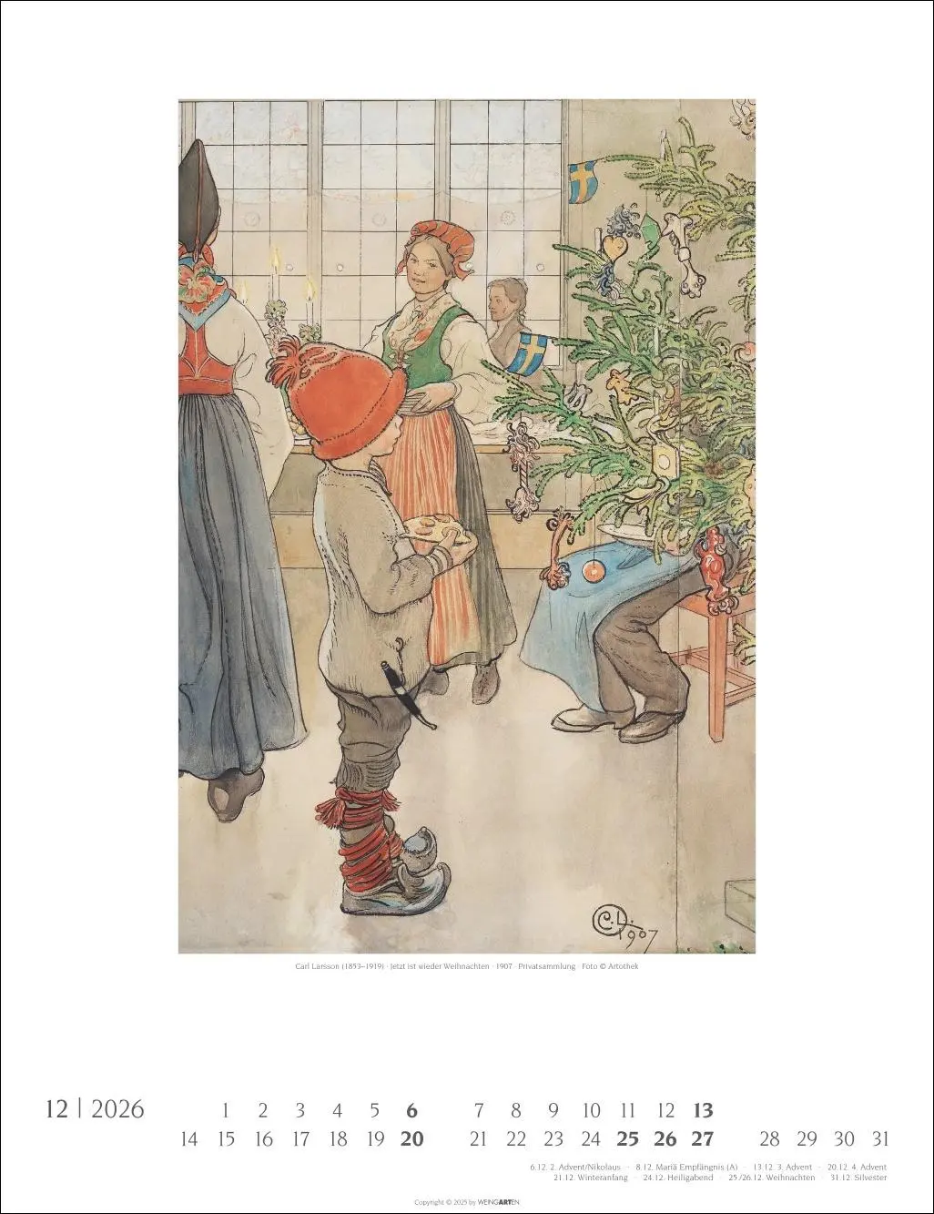 Bild: 9783839903001 | Carl Larsson Kalender 2026 | Carl Larsson | Kalender | Spiralbindung