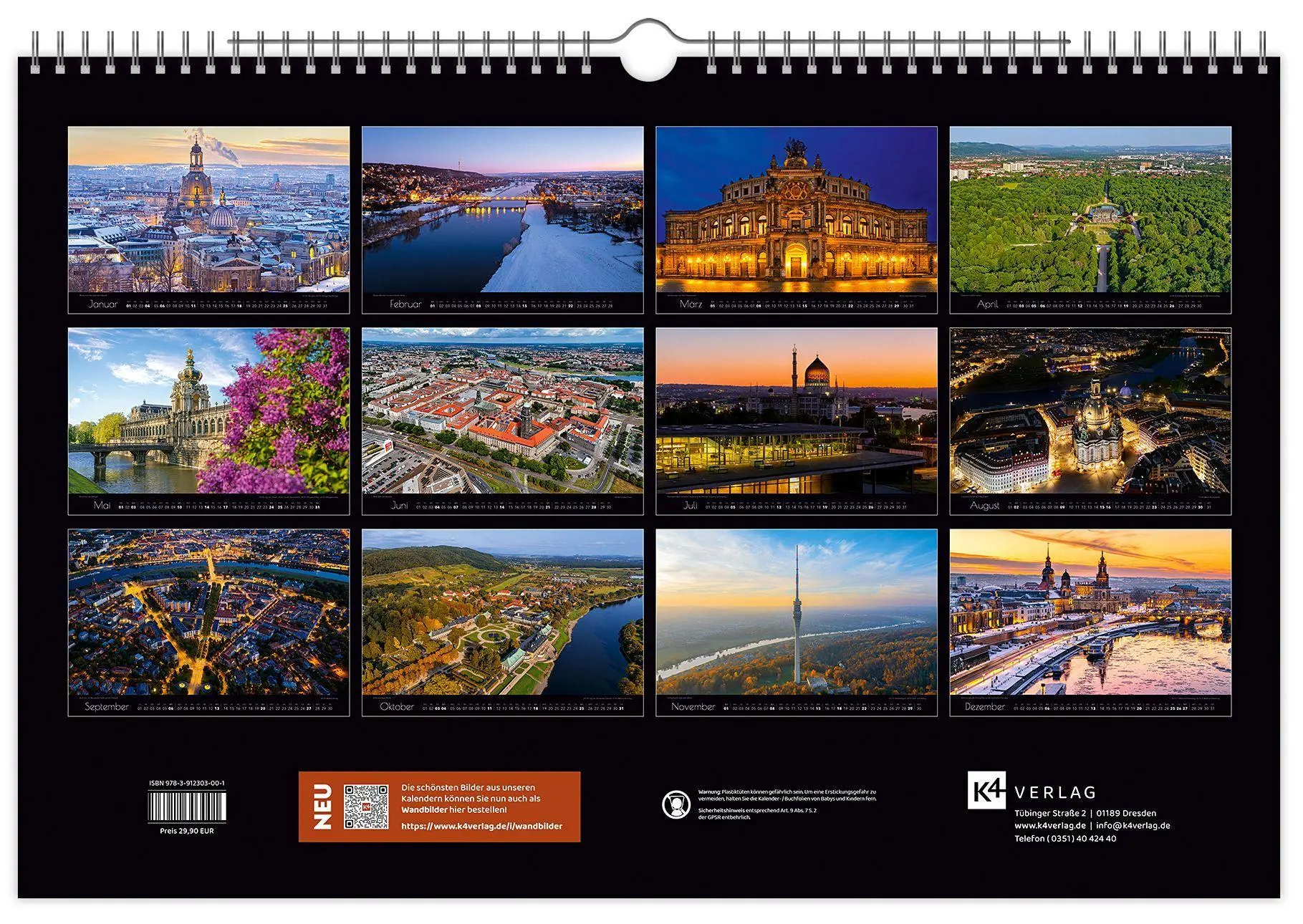 Bild: 9783912303001 | Kalender Zauberhaftes Dresden 2027 | K4 Verlag (u. a.) | Kalender