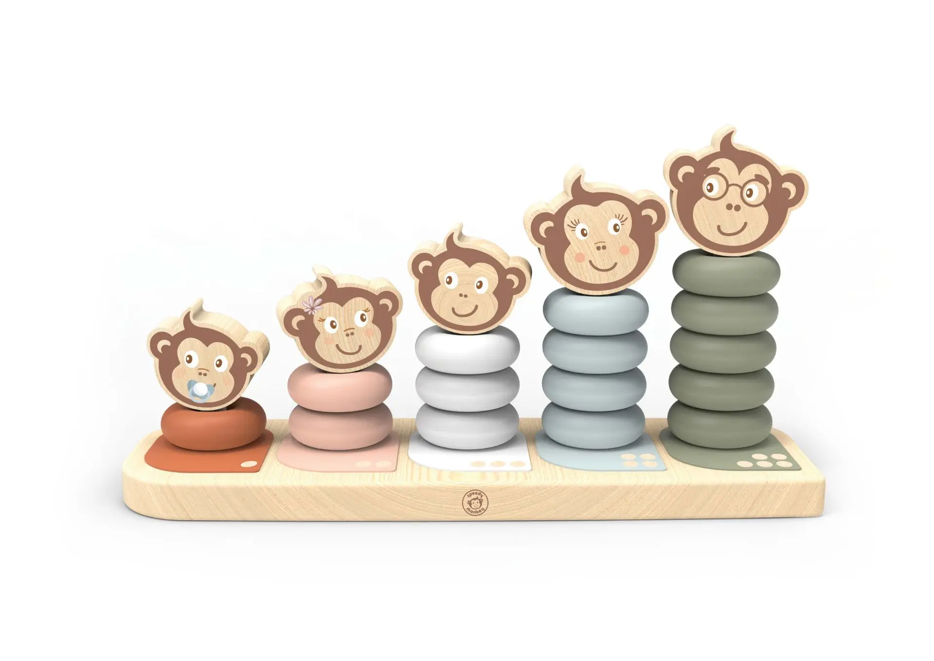 Cover: 850047013101 | Nici SP1003 Stapelspielzeug Affenfamilie 25,7x84x13,10cm | SP1003