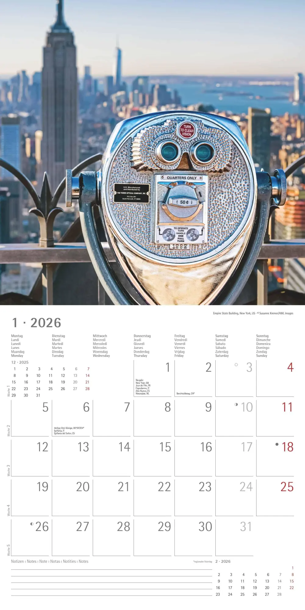 Bild: 4069095003101 | New York 2026 - Broschürenkalender 30x30 cm (30x60 geöffnet) -...