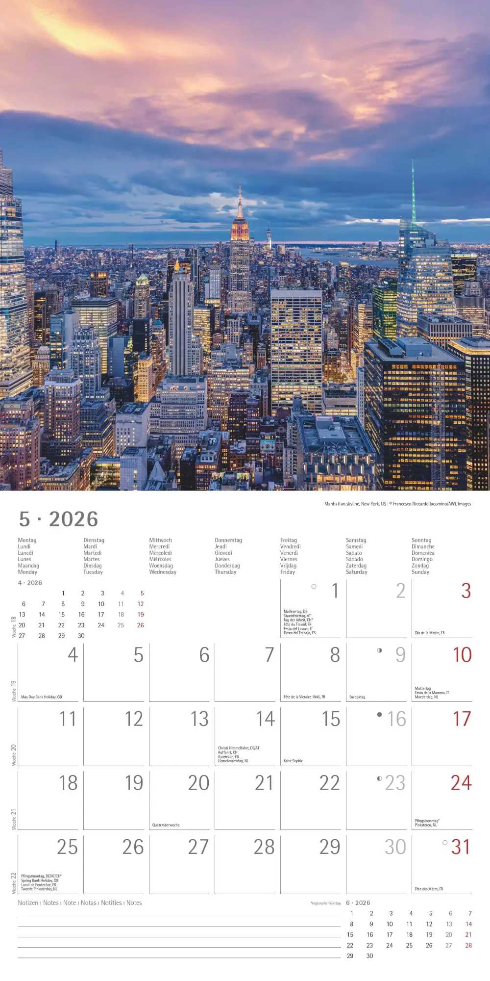 Bild: 4069095003101 | New York 2026 - Broschürenkalender 30x30 cm (30x60 geöffnet) -...
