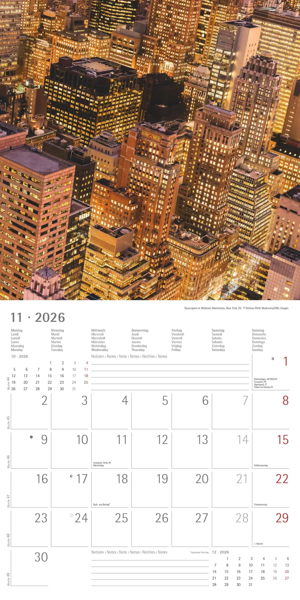 Bild: 4069095003101 | New York 2026 - Broschürenkalender 30x30 cm (30x60 geöffnet) -...