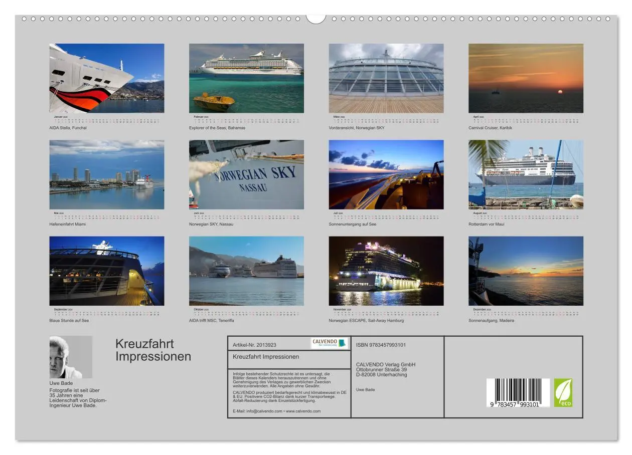 Bild: 9783457993101 | Kreuzfahrt Impressionen (hochwertiger Premium Wandkalender 2026 DIN...